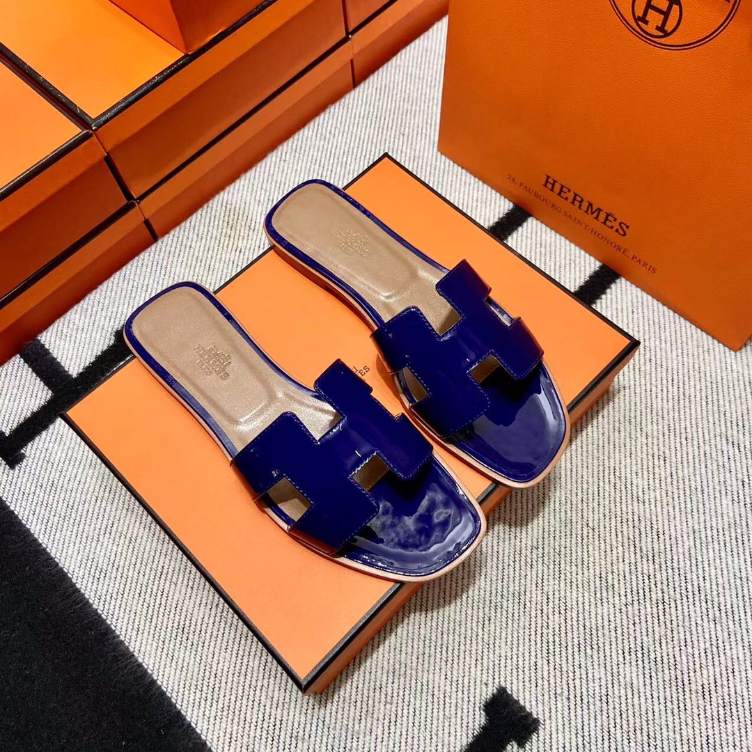 에르메스 올수공 오란 슬리퍼 샌들 페이던트 38